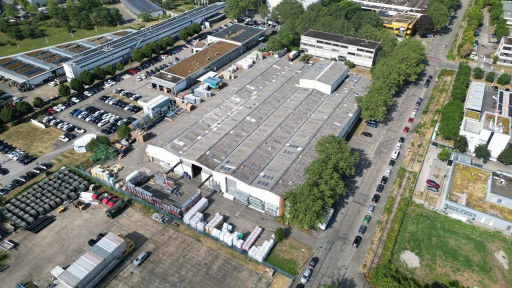 Luftbild der Niederlassung wego vti Ettlingen