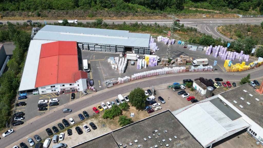 Luftbild der Niederlassung wego Merzig