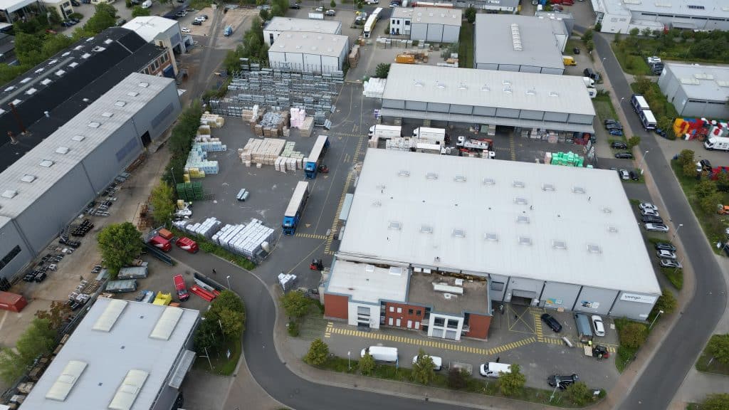 Luftbild der Niederlassung wego Berlin