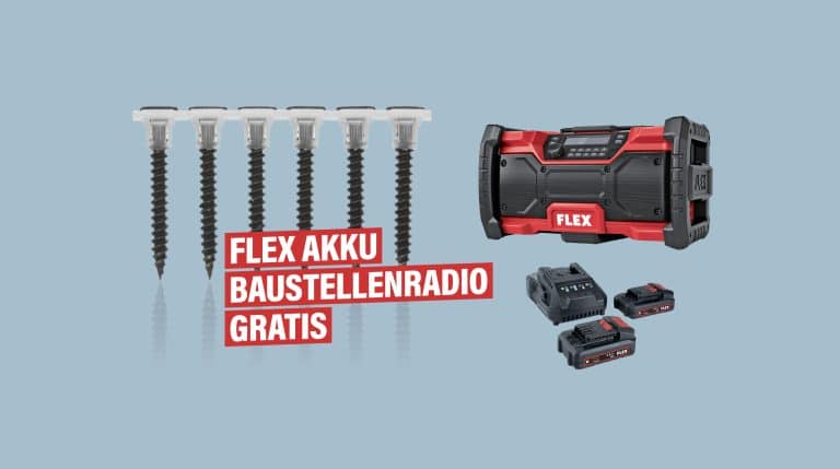 Flex Akku Baustellenradio gratis sichern!