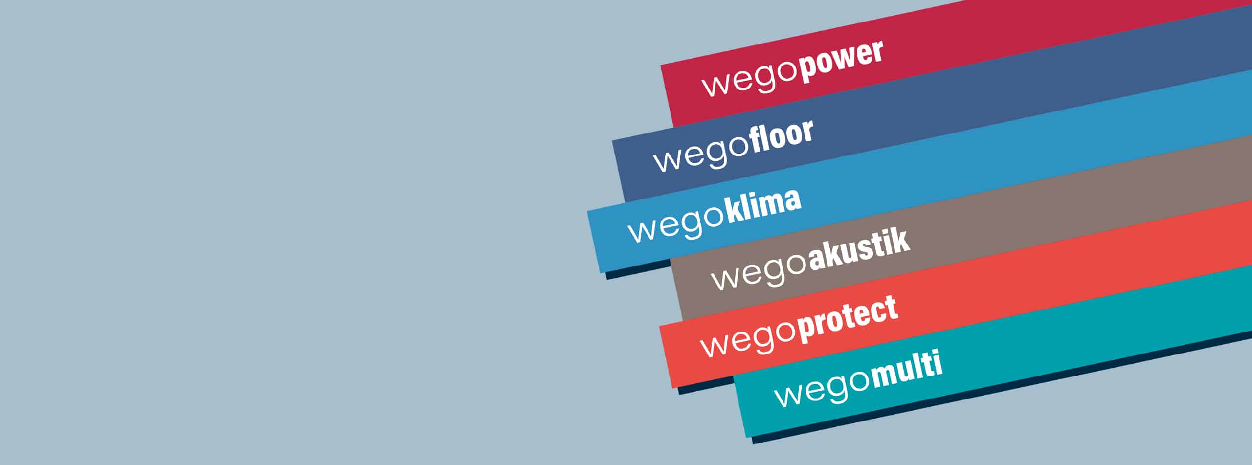 Verschiedene Baustoffe von Wego Systembaustoffe für Bauprojekte.