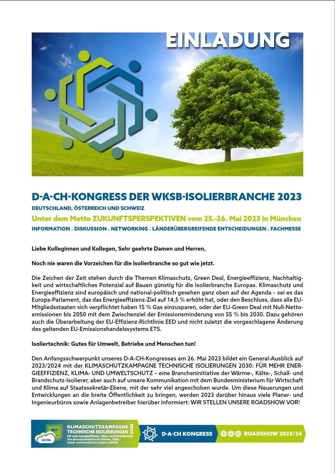 Einladung D-A-CH-Kongress der WKSB-Isolierbranche 2023