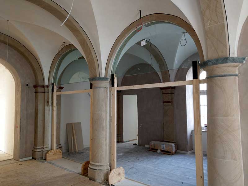 Liborianum_T30_Montage Konstruktion zur Montage der Brandschutztür