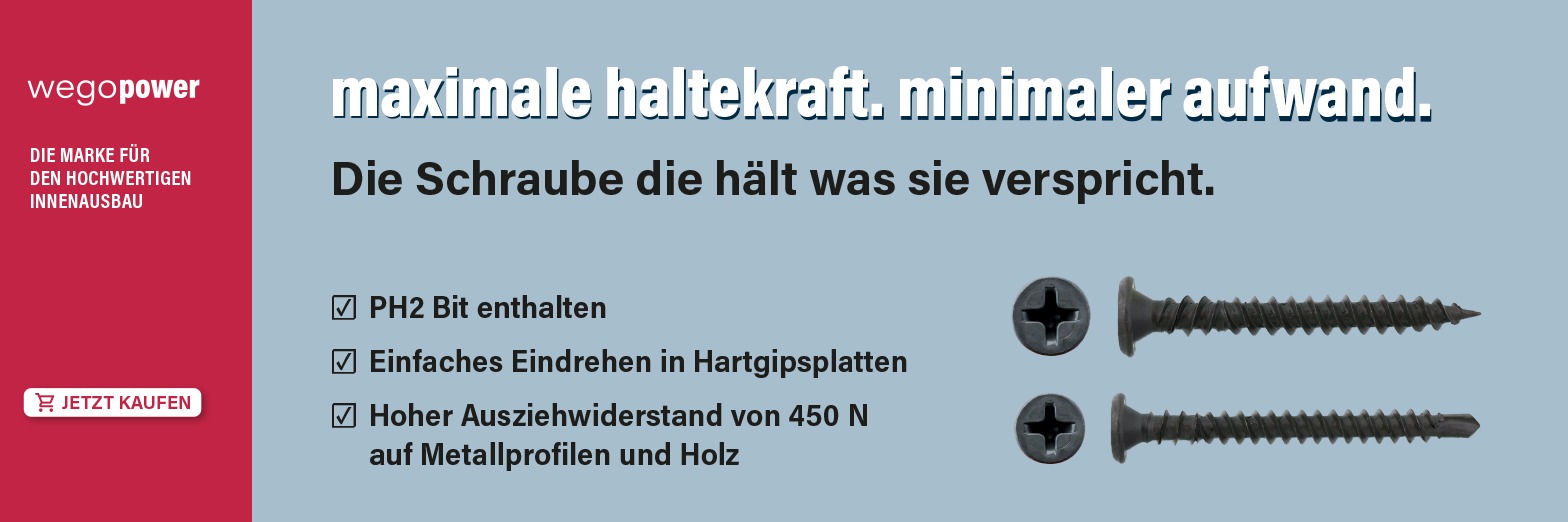 wego power hartgipsplattenschrauben