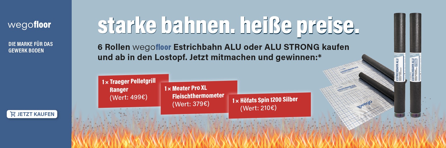 wego floor Estrichbahn ALU